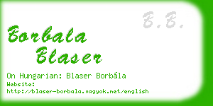 borbala blaser business card